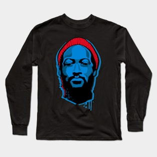 Marvin Gaye Blue Long Sleeve T-Shirt